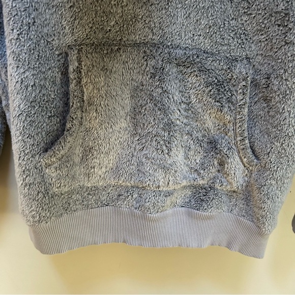 Dylan ~ Cozy Sherpa Lined Fleece Pullover Light Gray Hoodie in size Small - Picture 4 of 11